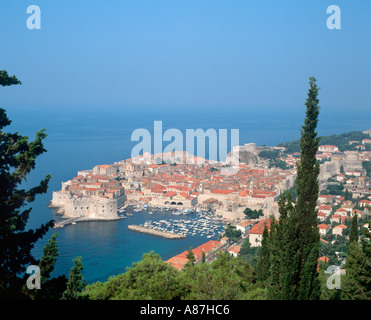 Vista sulla città, Dubrovnik, Croazia Foto Stock