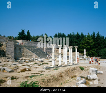Rovine di templi, l'Asklepieion, Kos Dodecaneso isole, Grecia Foto Stock