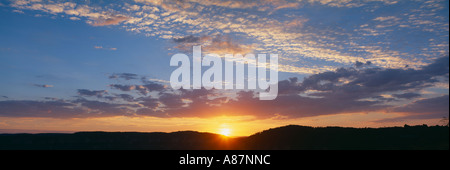 Sunset Blue Mountains Nuovo Galles del Sud Australia Foto Stock