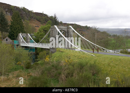 Ponte di Oich sospensione ponte vicino a Fort Augustus in Scozia Foto Stock