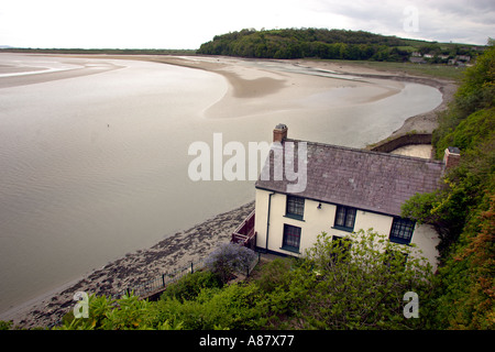 Il Boathouse nel Laugharne Dyfed Galles dove Dylan Thomas ha vissuto e lavorato Foto Stock