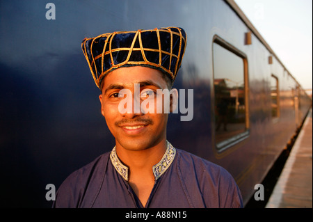 Deccan Odyssey treno / Maharaja Indiani treno, India Foto Stock