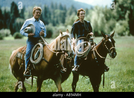 Il CAVALLO WHISPERER 1998 Buena Vista film con Robert Redford e Kristin Scott Thomas Foto Stock