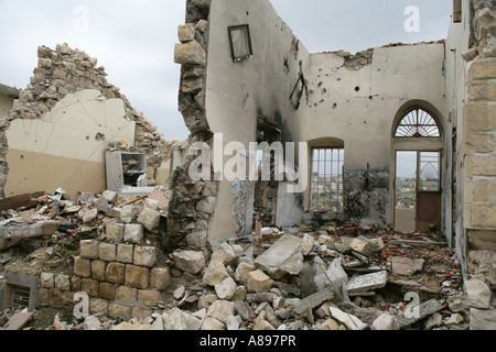 Distruzione di guerra del sud del Libano Foto Stock