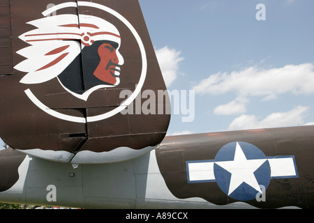 Alabama Mobile County,Mobile,USS Alabama Battleship Memorial Park,esposizione militare,promozione,vendita prodotti display,B 25,aereo da caccia Foto Stock