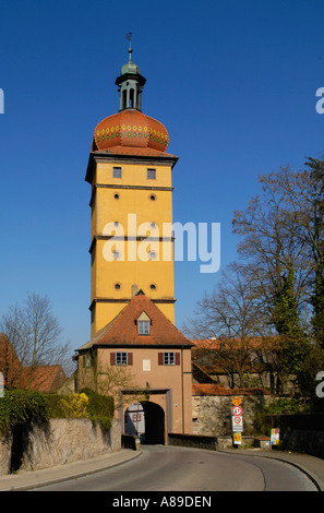 Segringer Tor (Segring gate) a Dinkelsbuehl, Franconia centrale, Baviera, Germania Foto Stock