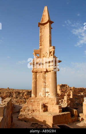 Mausoleo punico Sabratha Libia Foto Stock