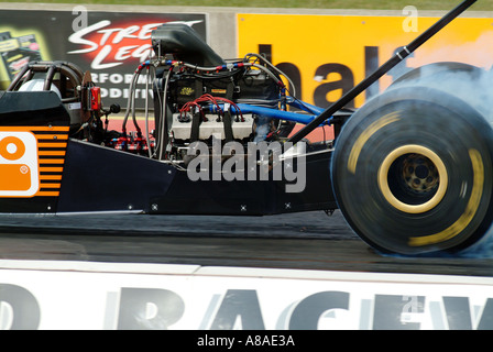 Top fuel dragster a santa pod Foto Stock