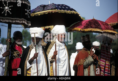 Meskel cerimonia, Axum, Etiopia Foto Stock