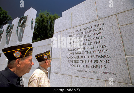 Stati Uniti Washington DC National Memoriale della Seconda Guerra Mondiale Foto Stock