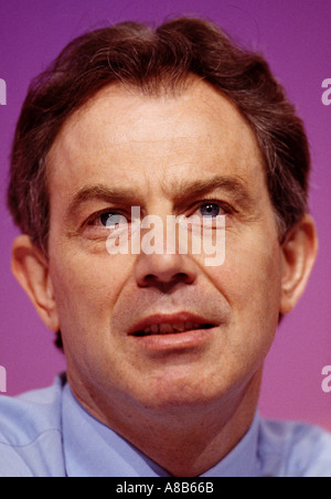 Tony Blair Primo Ministro britannico 2001 Foto Stock