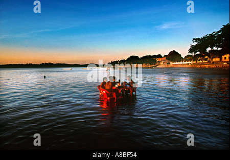 Alta Marea isola Itaparica Brasile Foto Stock