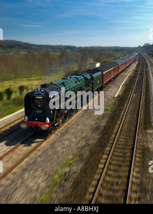 71.000 duca di Gloucester locomotiva a vapore su uno del viaggio da Londra a Bristol REGNO UNITO Inghilterra Foto Stock