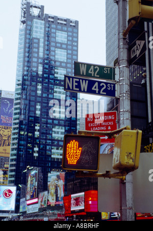 Stati Uniti d'America New York Street di Manhattan Broadway Foto Stock