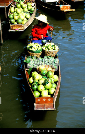 Thailandia Mercato Galleggiante di Damnern Saduak Foto Stock