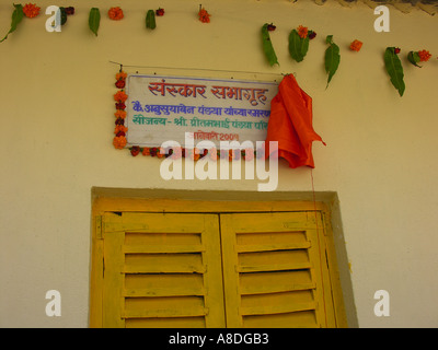 NMJ98642 Community Hall cerimonia di apertura Moho Village Panvel Maharashtra India Foto Stock