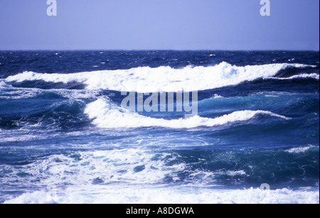 ATLANTIC SEASCAPE. EL GOLFO LANZAROTE. Isole Canarie EUROPA Foto Stock