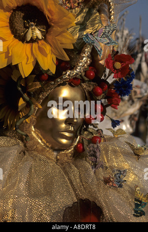 Maschera di carnevale a Venezia Italia Foto Stock