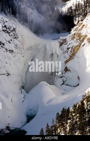 Le cascate inferiori di Yellowstone River Foto Stock