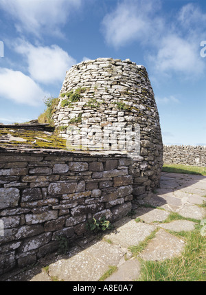 Dh Kirbuster farm museum BIRSAY ORKNEY camino forno Foto Stock