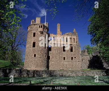 Le rovine del castello di Huntly Aberdeenshire ancestrial home del capo del clan Gordon, Conte di Huntly Grampian regione. Foto Stock