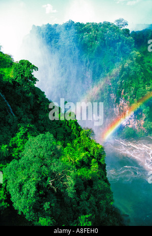 Victoria falls e rainbow, Zimbawe Foto Stock