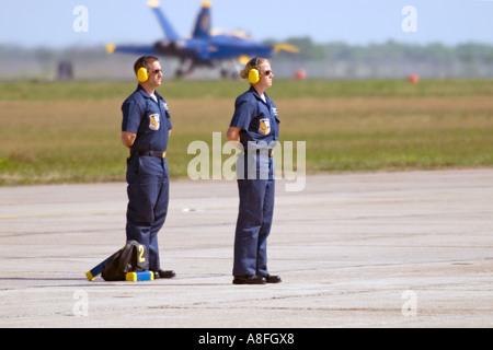 Blue Angels equipaggi. Foto Stock