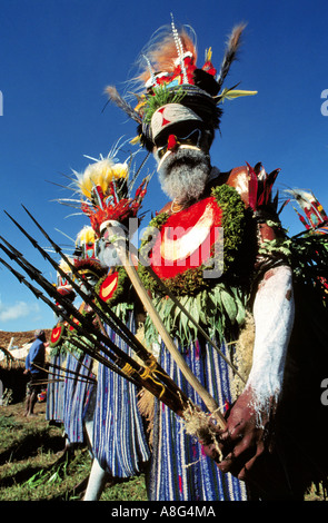 Decorate aborigena, Mt. Hagen, Papua Nuova Guinea Foto Stock