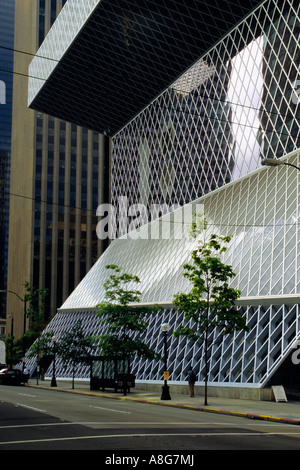 Biblioteca Centrale (2004) Progettata Da Rem Koolhaas, Seattle Public Library, Seattle, Washington Usa. Foto Stock