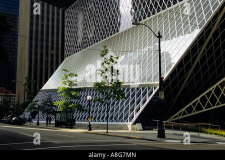 Biblioteca Centrale (2004) Progettata Da Rem Koolhaas, Seattle Public Library, Seattle, Washington Usa. Foto Stock