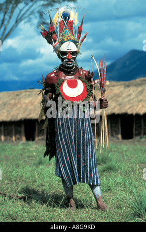Decorate aborigena, Mt. Hagen, Papua Nuova Guinea Foto Stock