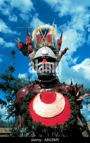 Decorate aborigena, Mt. Hagen, Papua Nuova Guinea Foto Stock
