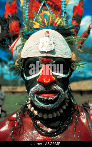 Decorate aborigena, Mt. Hagen, Papua Nuova Guinea Foto Stock