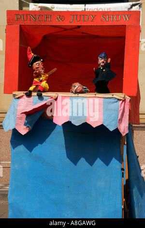 Punch Judy show a Morpeth Northumbrian raccolta 14 Aprile 2007 Foto Stock