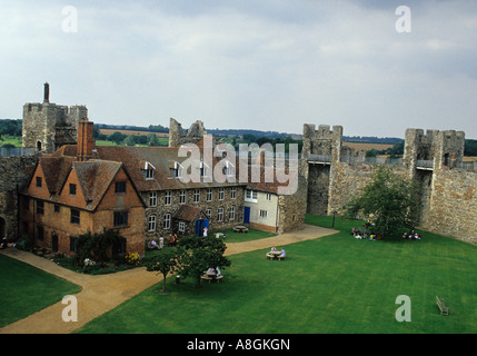 Il castello di Framlingham nel Suffolk nel Regno Unito Foto Stock