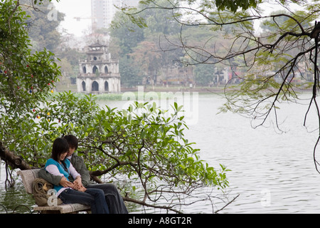 Torre di tartaruga Thap Rua, Hanoi, Vietnam Foto Stock