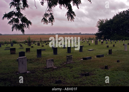 Cimitero Amish Yoder Kansas Foto Stock