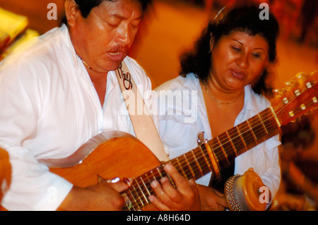 Messico, Playa del Carmen, musica Mariachi Foto Stock