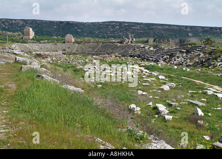 Rovine romane di Perge vicino a Antalya Turchia Perge era un importante città della Panfilia risolte c 1500BC da Ittiti Foto Stock