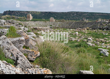 Rovine romane di Perge vicino a Antalya Turchia Perge era un importante città della Panfilia risolte c 1500BC da Ittiti Foto Stock