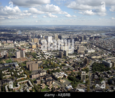 Foto aerea della città di Newark, New Jersey, U.S.A. Foto Stock