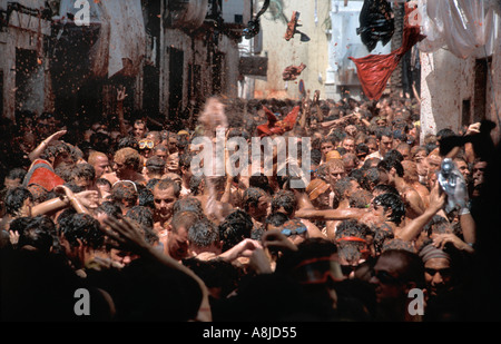 La Tomatina battaglia Buñol Valencia Spagna Foto Stock