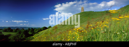 Glastonbury Tor Somerset England Regno Unito Foto Stock
