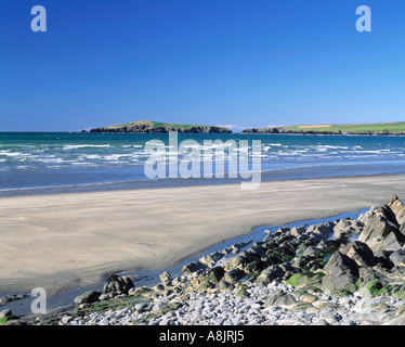 GB WALES PEMBROKESHIRE POPPIT SANDS Cardigan Bay Foto Stock