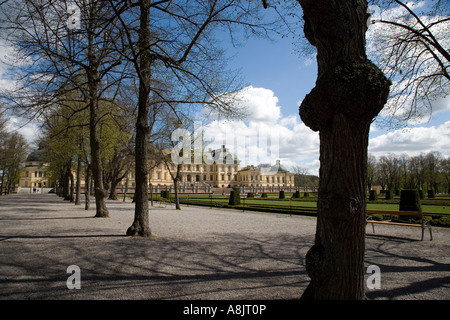 Il Castello di Drottningholm a inizio primavera Foto Stock