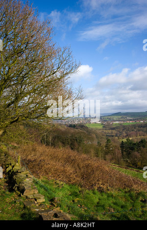 Vista da Marple Ridge Marple nei pressi di Stockport Cheshire England Regno Unito Foto Stock