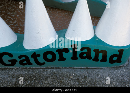 Florida, Orlando, Gatorland, ingresso, edificio principale, dettaglio Foto Stock