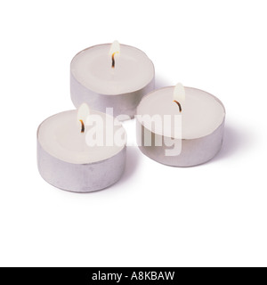 Luce di tè candele Foto Stock