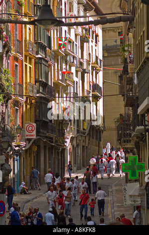 Fiesta de San Fermin, Pamplona Navarra, Spagna. Foto Stock