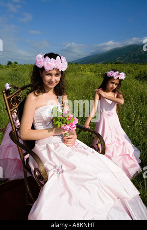 Regina di rose, Festival di Rose, Karlovo, Bulgaria Foto Stock